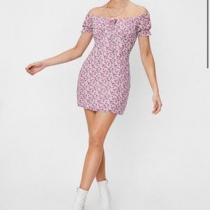 Off the shoulder mini dress